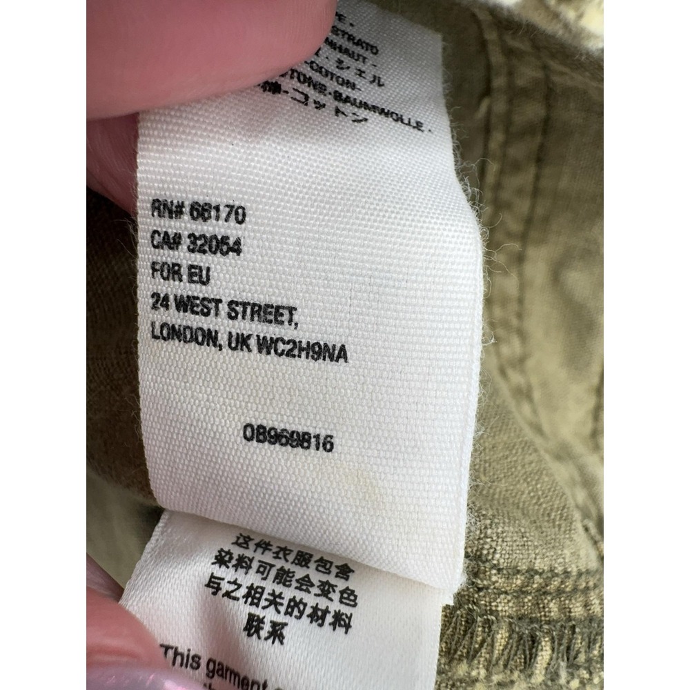 Free People Skirt Womens 6 Green Cargo Utility Mini Pockets Buckle Strap Twill - Picture 10 of 11